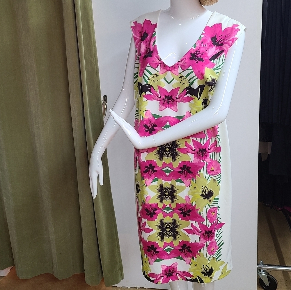 International Concepts Inc. Sleeveless Floral Bloom Dress Size 0X